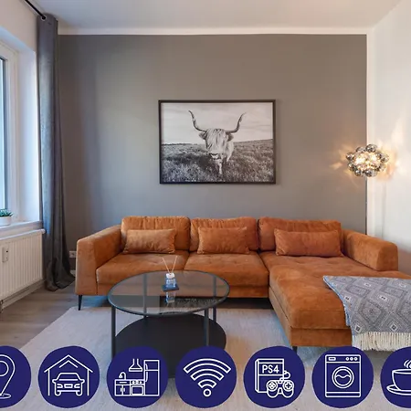 Apartmán Modern Und Ruhig, Mit Garage & Ps4, Nahe Messe, Rue Und Uniklinik, Voll Ausgestattete Kueche, Bad Mit Dusche Und Badewanne